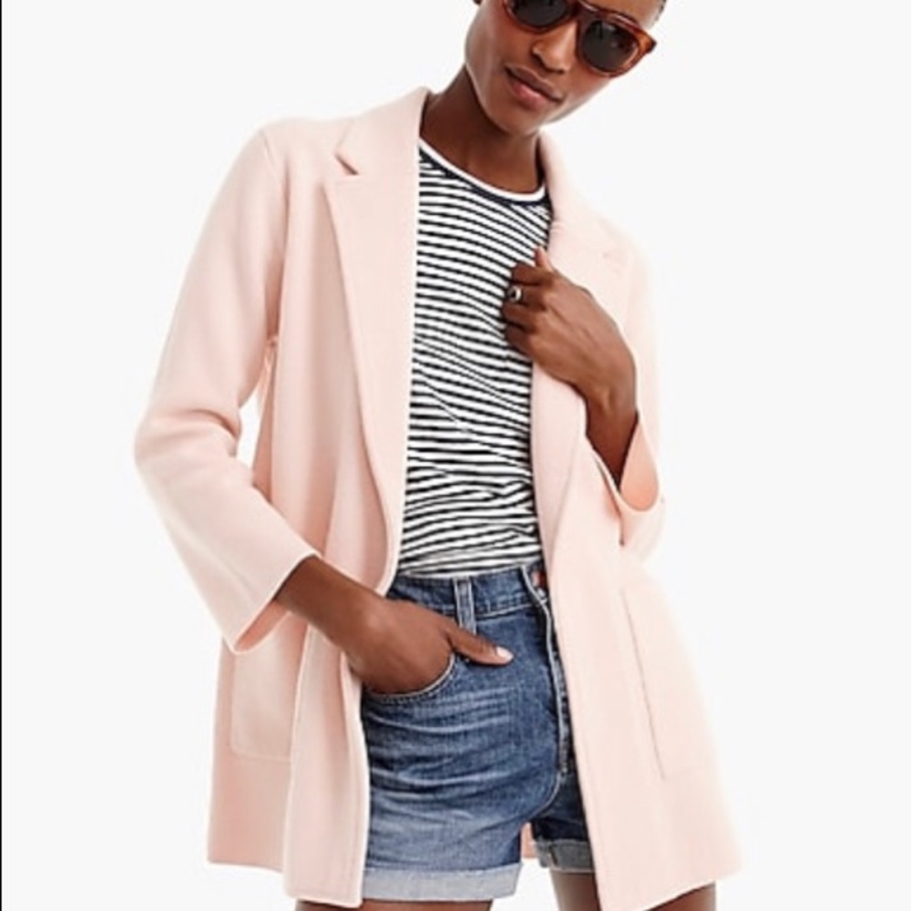 J Crew 365 blush sweater blazer